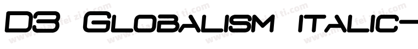 D3 Globalism italic字体转换